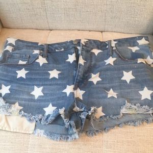 Cute star jean shorts